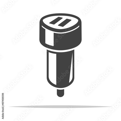 USB car charger adapter icon transparent vector isolated