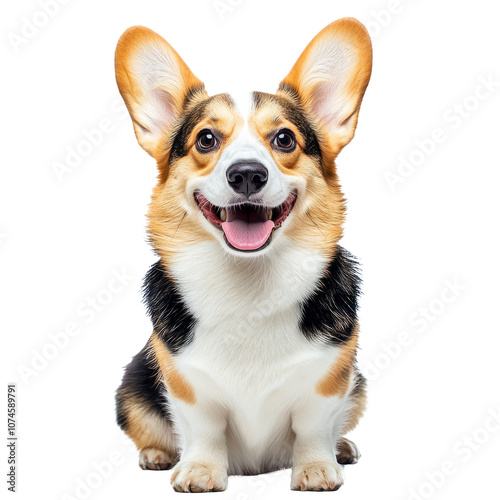 High-Quality PNG welsh corgi breed dog sitting on a white background – High Resolution