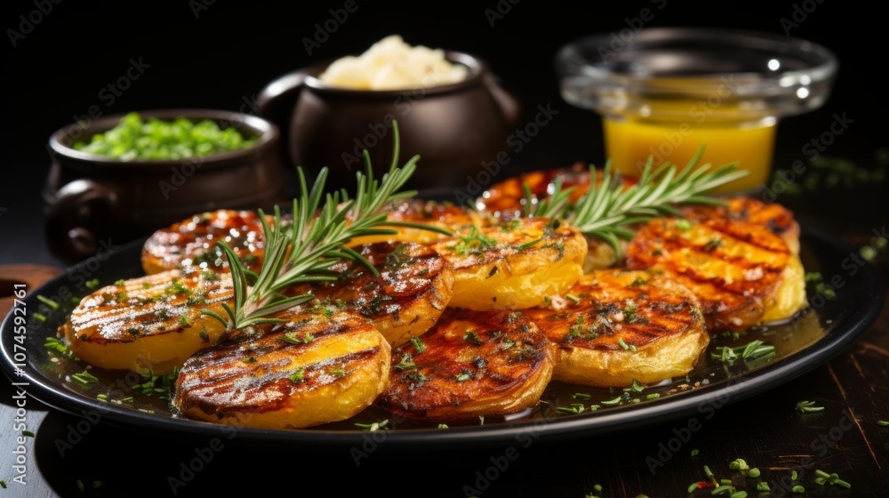 A plate of food with a variety of vegetables and herbs, including parsley A plate of food with a variety of vegetables and herbs, including parsley