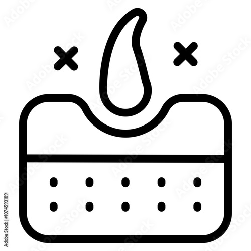 Hair removal Line Icon