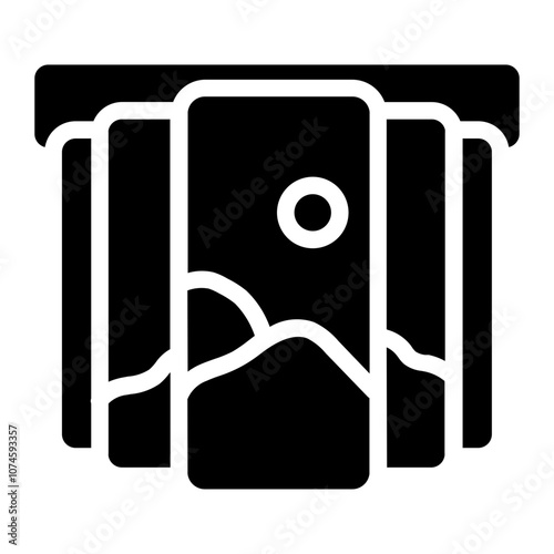 Japanese jalousie Solid Icon