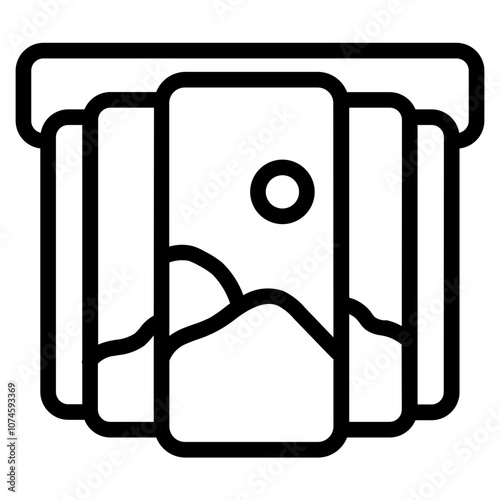 Japanese jalousie Line Icon