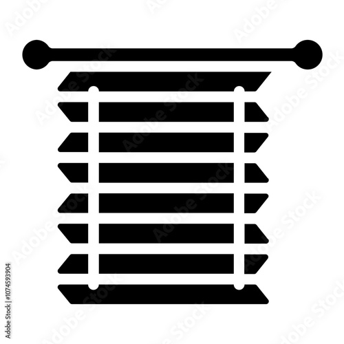 Pleated blinds Solid Icon