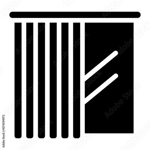 Vertical blinds Solid Icon