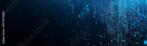 Wallpaper Mural Data Analytics and Cybersecurity Concept with Binary Code on Dark Background Torontodigital.ca