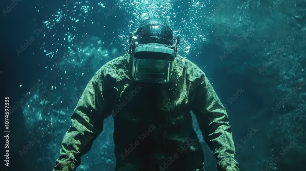 Fototapeta premium Investigate the differences between underwater welding and traditional welding