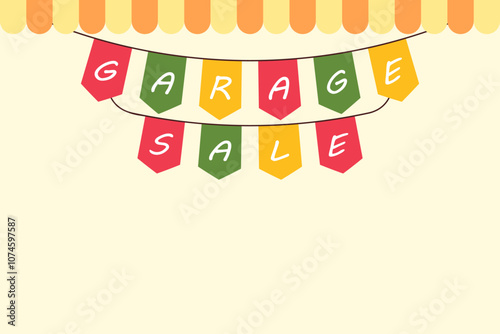 Garage sale banner template, garage sale shop banner