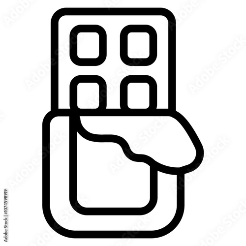 Chocolate addiction Line Icon