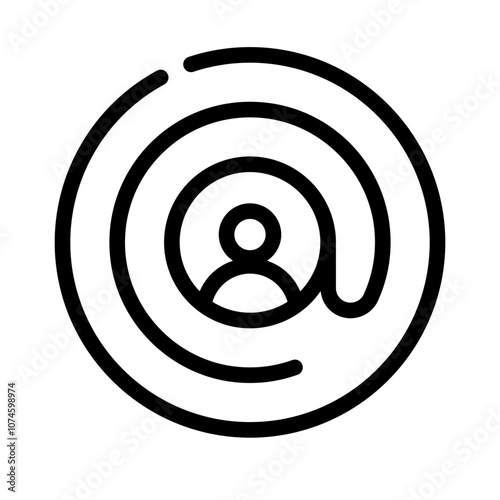 Icon Mention With Style Outline