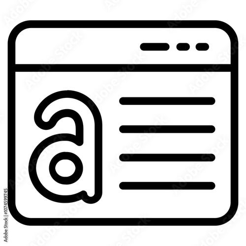 Grammar article Line Icon