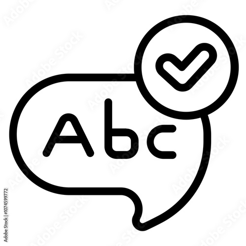 Grammar check Line Icon