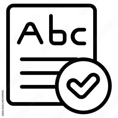 Grammar check Line Icon