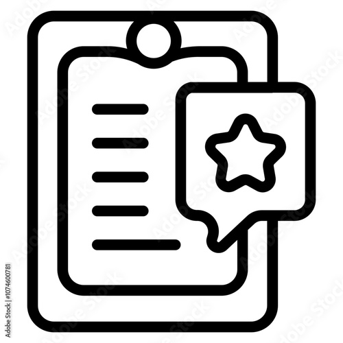 Review Line Icon