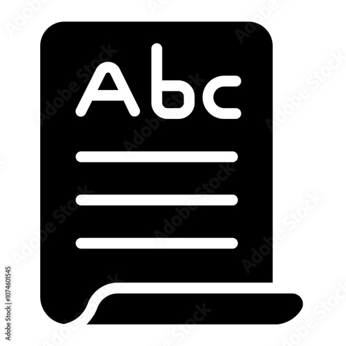 Words Solid Icon