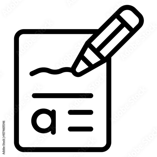 Writing Line Icon