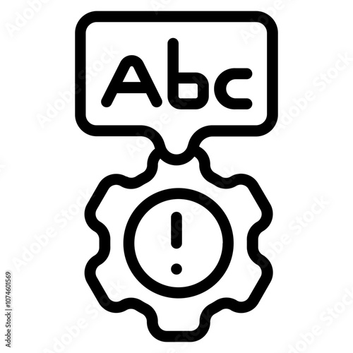 Wrong grammar Line Icon