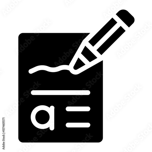 Writing Solid Icon
