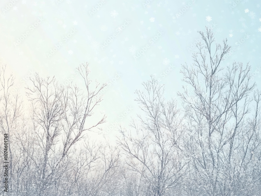 Winter forest with evergreen trees Winter forest with evergreen trees