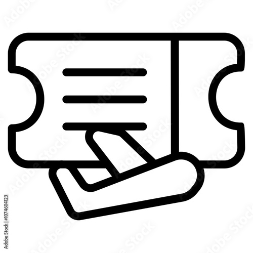 Airplane ticket Line Icon