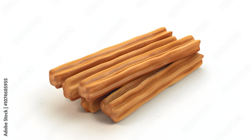 Churros dessert isometric Cartoon 3D Churros dessert isometric Cartoon 3D