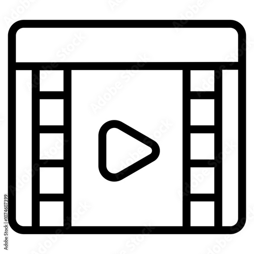 Video editor Line Icon