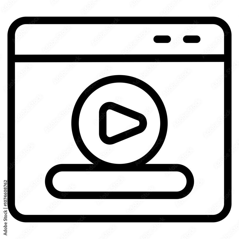 Content subscription Line Icon