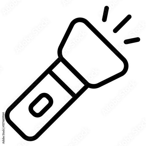 Flashlight help Line Icon