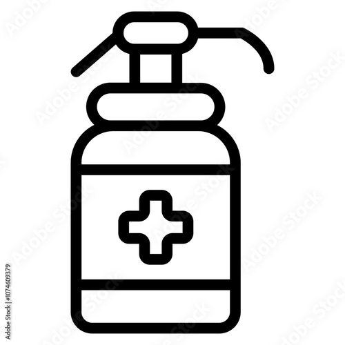 Hand sanitizer Line Icon