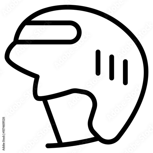 Hockey helmet Line Icon