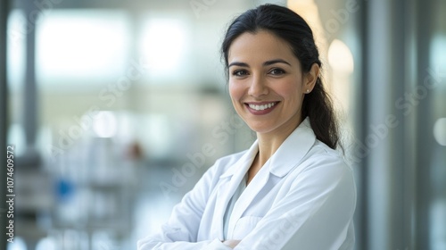 Wallpaper Mural Woman in Lab Coat Smiling Torontodigital.ca