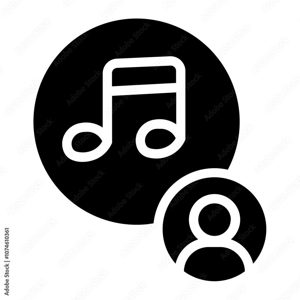 Music player account Solid Icon Music player account Solid Icon