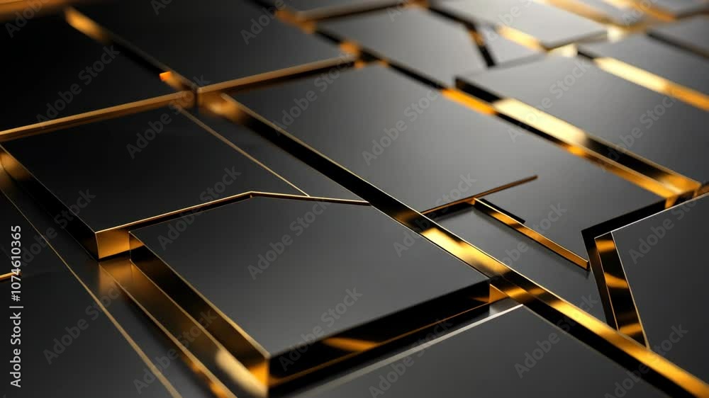 shiny black gold metallic design background	
