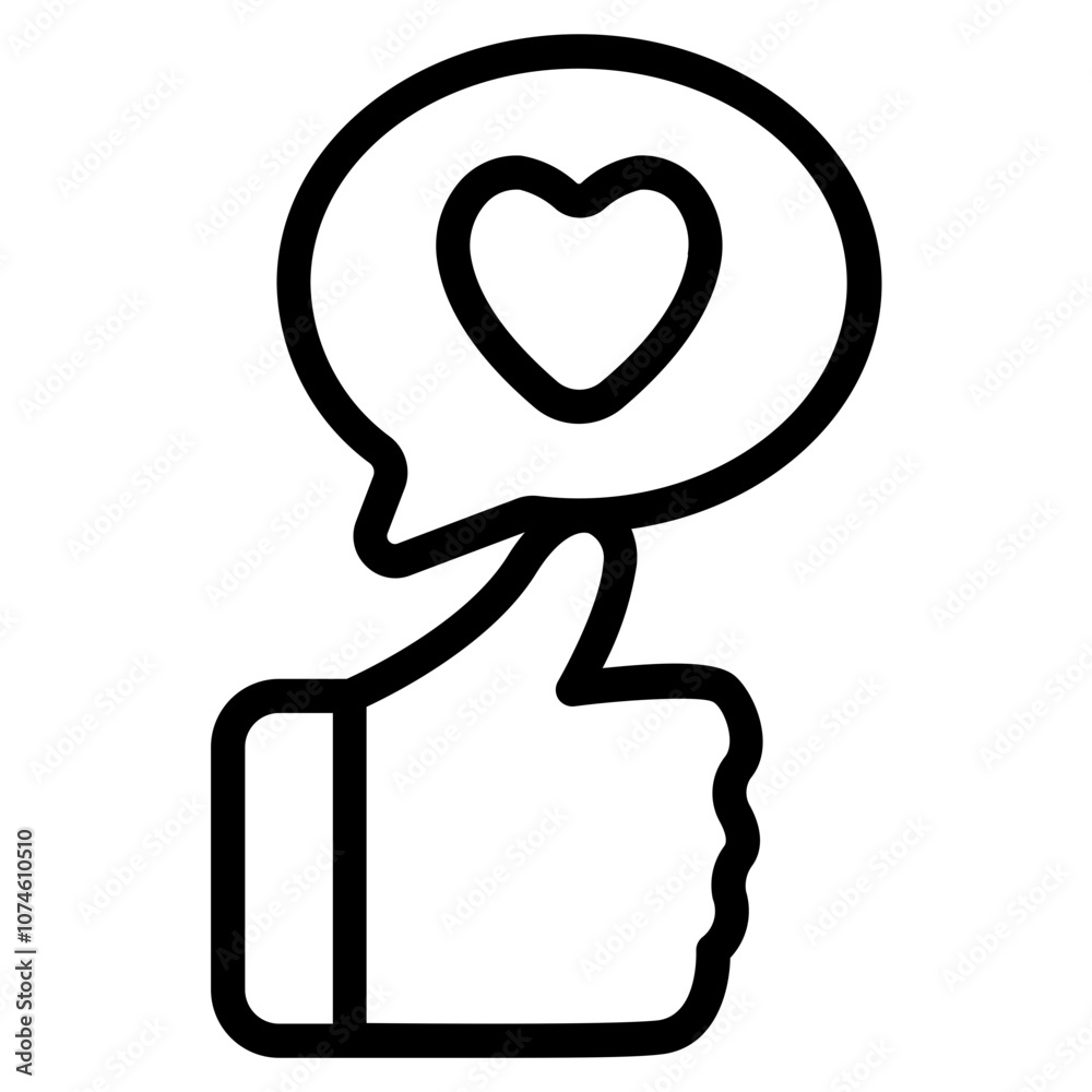 Positive thinking Line Icon Positive thinking Line Icon