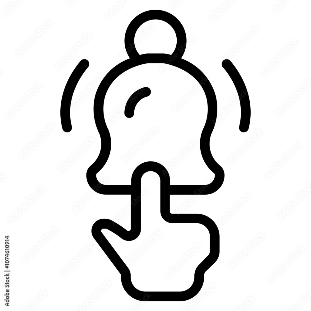 Subscription click Line Icon Subscription click Line Icon