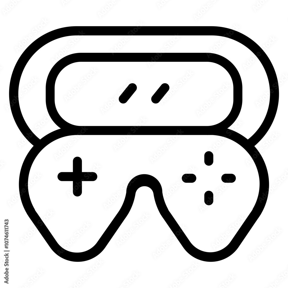 VR game Line Icon VR game Line Icon