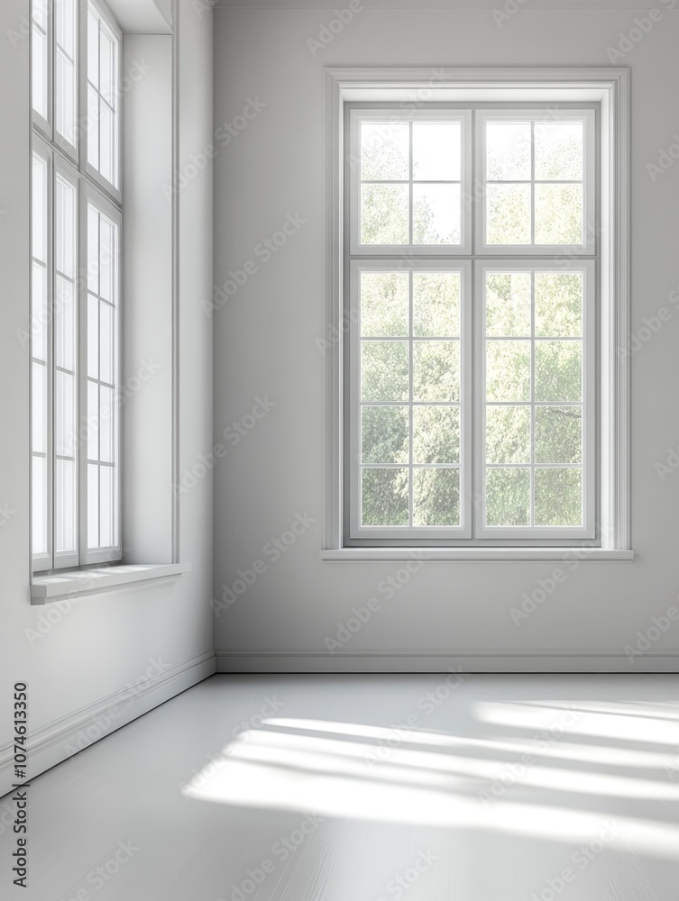 Fototapeta premium White Room with Window