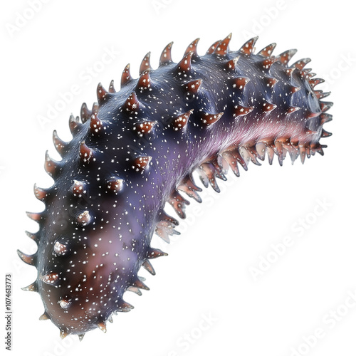 A sea cucumber isolated on a transparent background