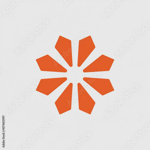 A sharp Zapier logo featuring a bright orange starburst on white. Simple yet bold, it embodies automation and efficiency in a clean, professional style. photo