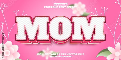 Mother day editable text effect in new modern trend style