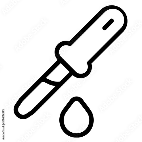 Pipette Line Icon