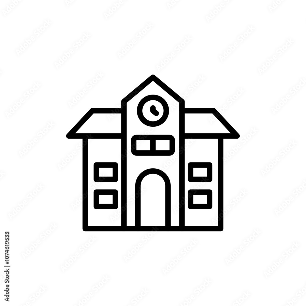 Campus icon logo sign set vector outline Campus icon logo sign set vector outline