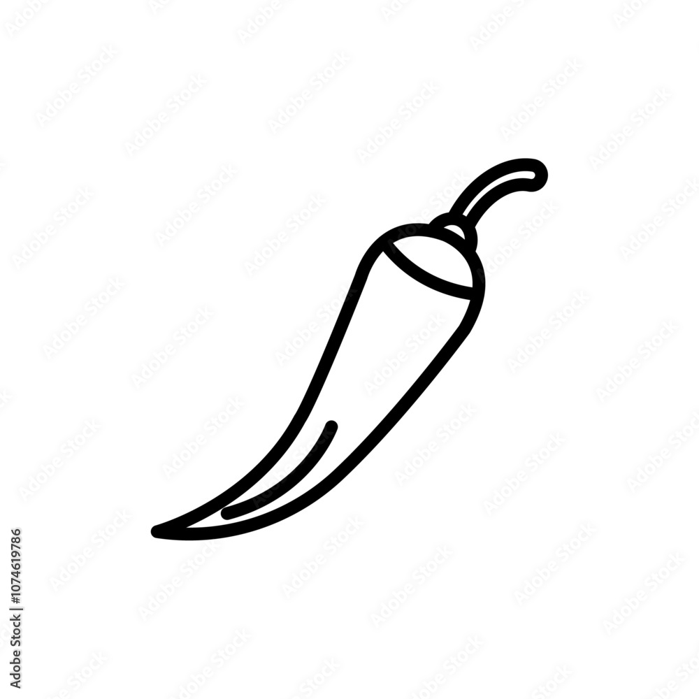 Chili icon logo sign set vector outline Chili icon logo sign set vector outline