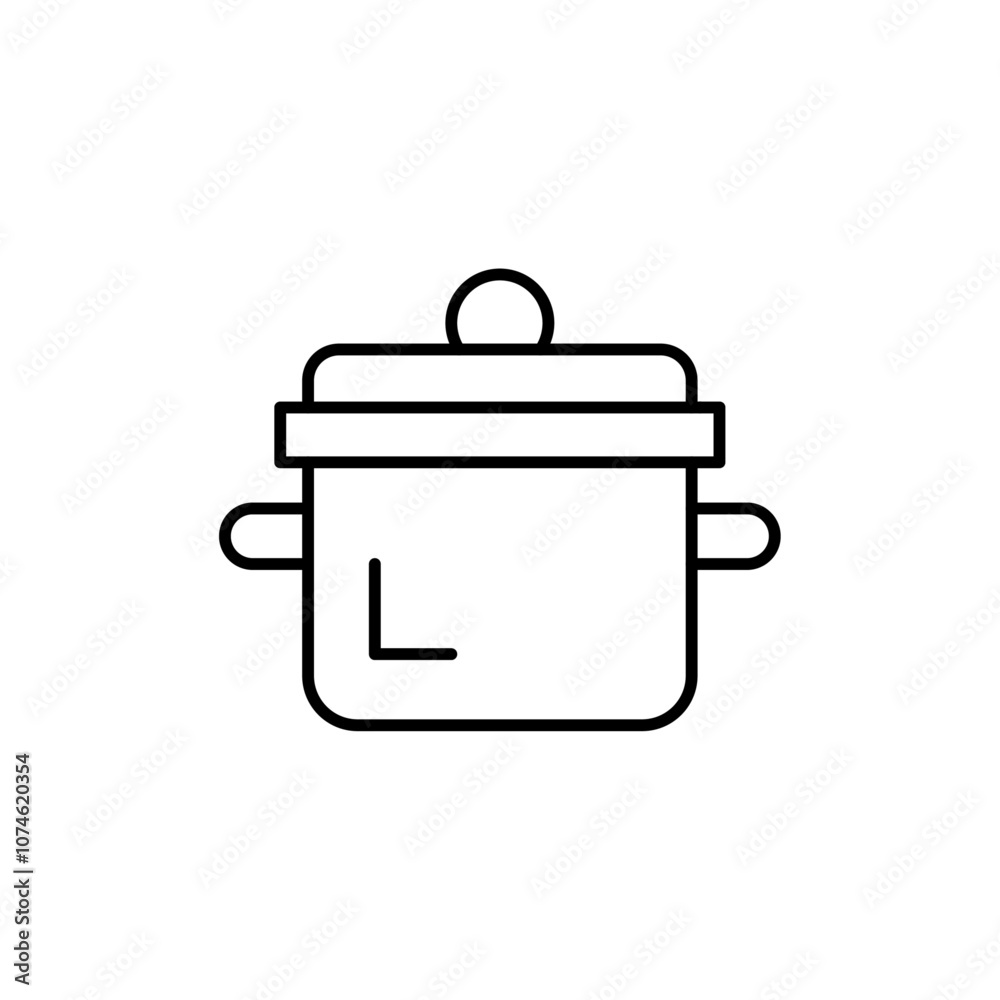 Cooking pot icon logo sign set vector outline Cooking pot icon logo sign set vector outline