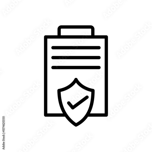 Contract coverage icon logo sign set vector outline