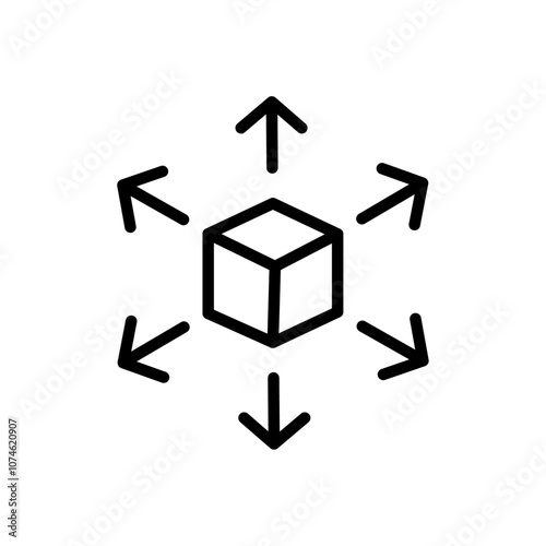 Distribution channel icon logo sign set vector outline