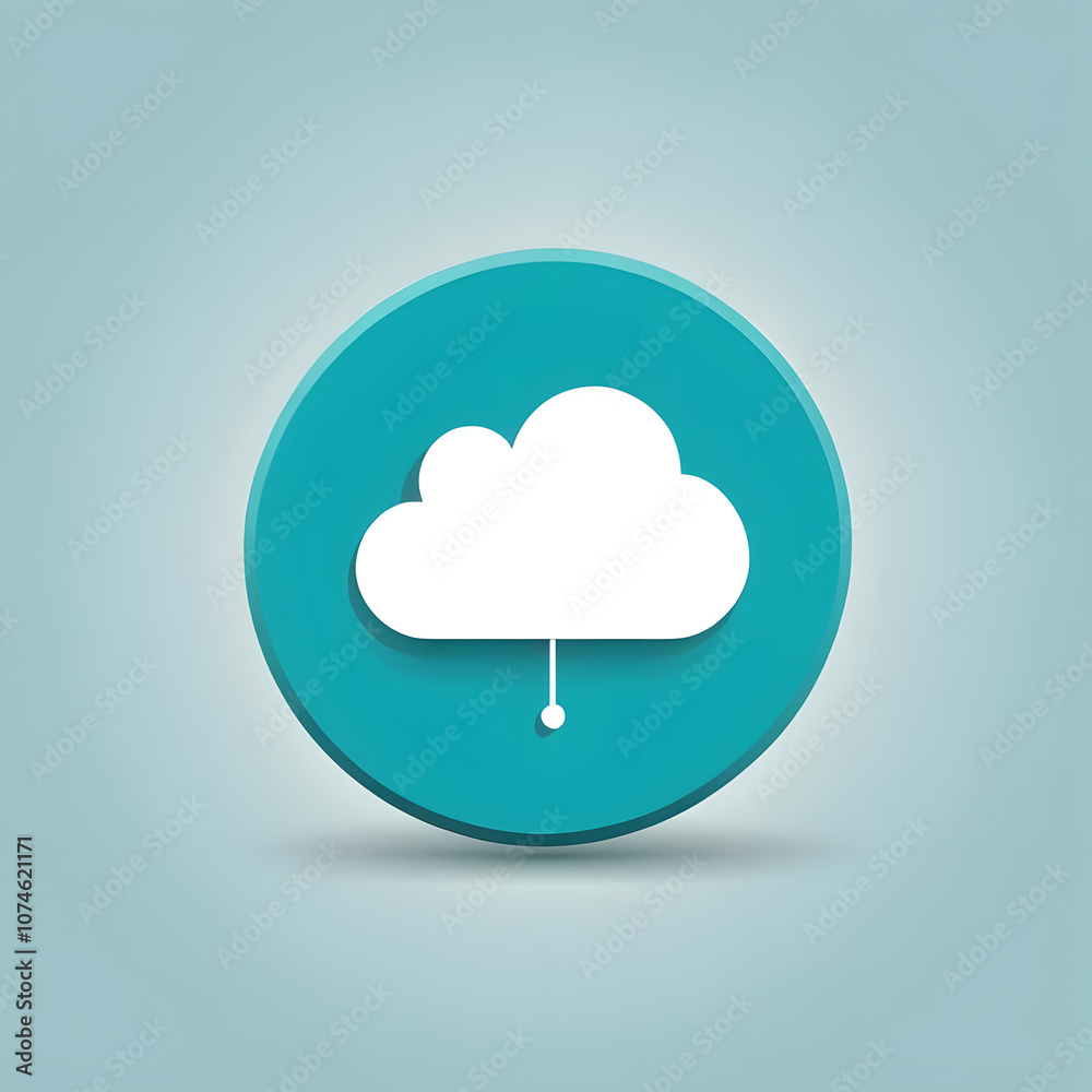  cloud computing icon teal