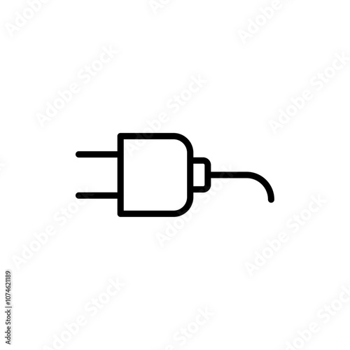 Electrical plug icon logo sign set vector outline