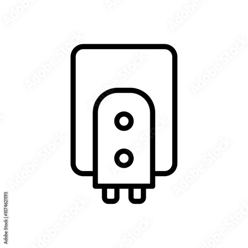 Electrical soap box icon logo sign set vector outline