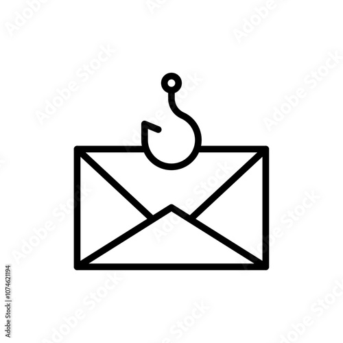 Email phishing icon logo sign set vector outline