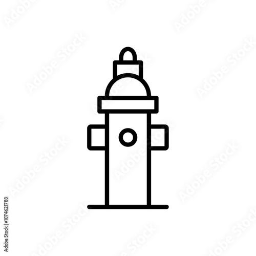 Fire hydrant icon logo sign set vector outline